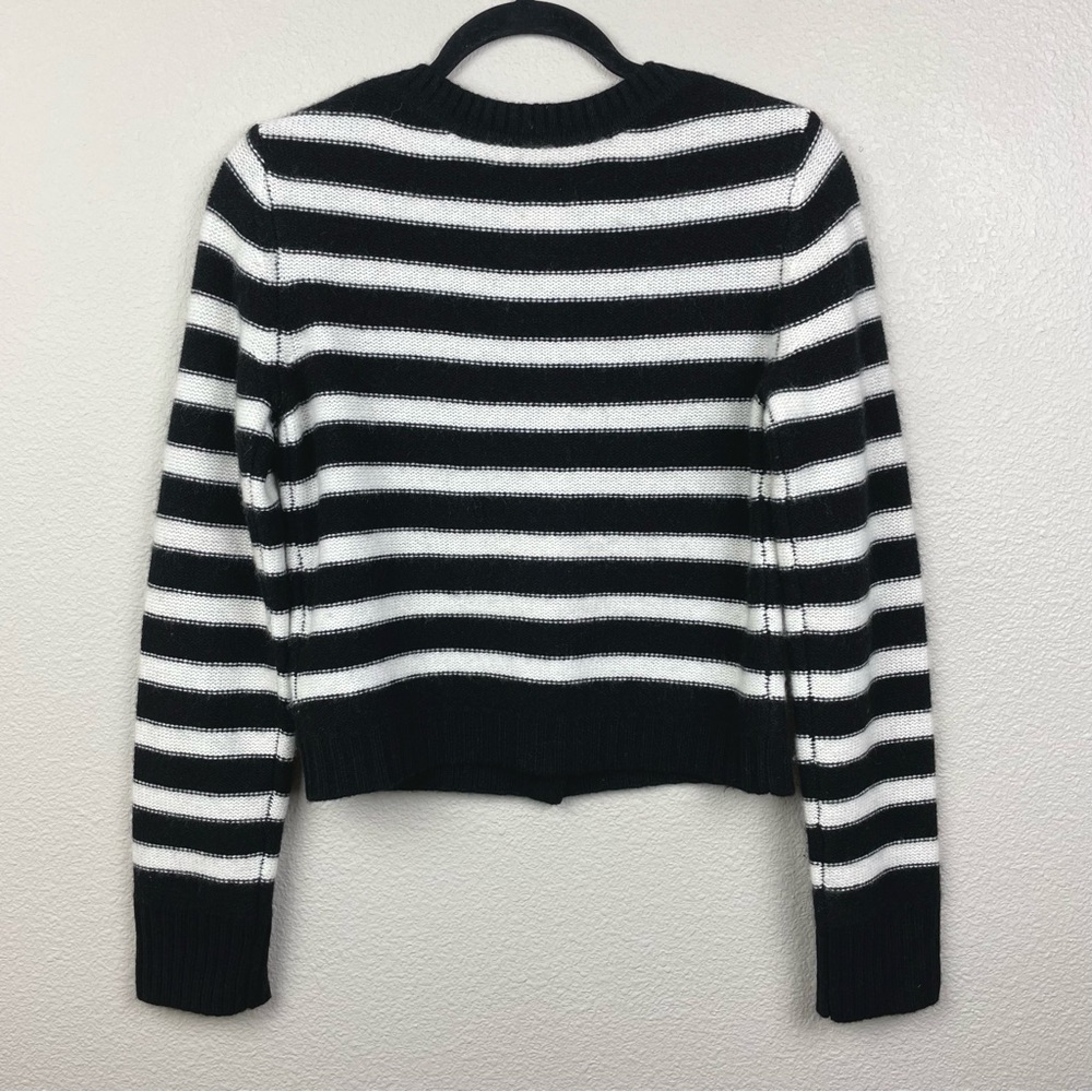 Anthropologie Maeve Women's Small Cashmere Crop Cardigan Sweater Parisian Style - Picture 13 of 16